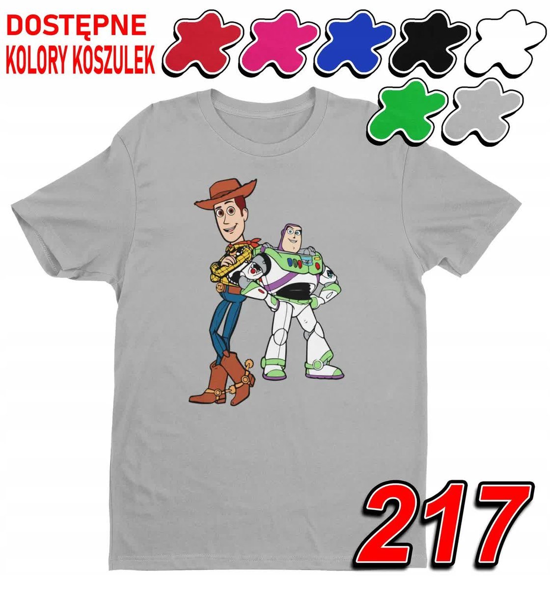 Dziecięca Koszulka T-Shirt Z Nadrukiem Toy Story Chudy -M 134-140