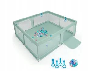 KOJEC DLA DZIECI PLAC ZABAW SKŁADANY Z WEJŚCIEM 200x180 CM Plac Zabaw - Łóżeczka i kojce - miniaturka - grafika 1