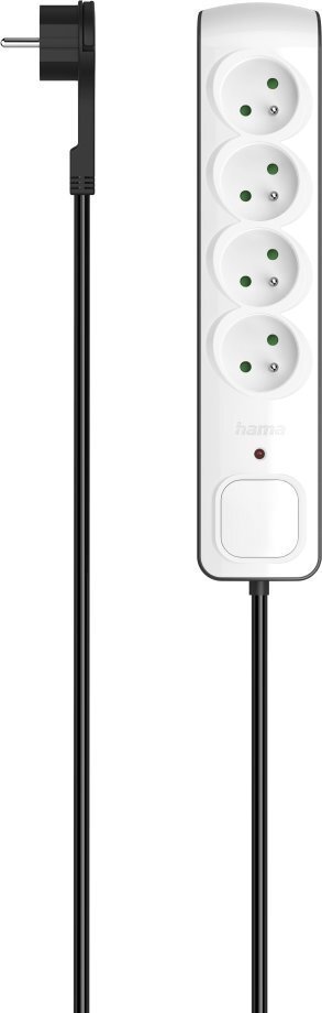 Listwa zasilająca Hama Zestaw dwóch listew zasilających Hama Premium przeciwprzepięciowa 4 gniazda 3 m biała P22237620000