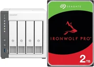 Serwery plików NAS i macierze dyskowe - Serwer plików Qnap TS-433-4G + Seagate IronWolf 2TB ST2000VN003 - miniaturka - grafika 1