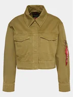 Kurtki damskie - Alpha Industries Kurtka przejściowa Deck 136017 Zielony Oversize - miniaturka - grafika 1