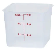 Akcesoria gastronomiczne - Przezroczysty pojemnik polipropylenowy na żywność CamSquare, Cambro, 5,7 l, 5,7L 215x215x(H)185mm - miniaturka - grafika 1