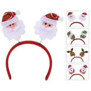 Opaska świąteczna z dekoracją na sprężynie mix - Ozdoby bożonarodzeniowe - miniaturka - grafika 1