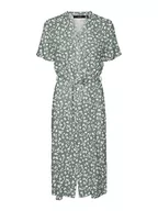 Sukienki - VERO MODA Women's VMVICA S/S Shirt Dress GA WVN NOOS sukienka, Green Bay/AOP:Maja, S, Green Bay/Aop: maja, S - miniaturka - grafika 1