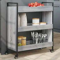 Wózki kuchenne - Wózek kuchenny szary Sonoma 70x30x82 cm Materiał drewnopochodny - miniaturka - grafika 1