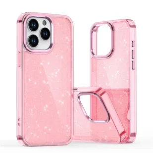Etui Glitter Case na iPhone 16 Pro Max - różowe z brokatem - Etui i futerały do telefonów - miniaturka - grafika 1