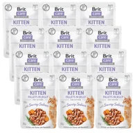 Mokra karma dla kotów - BRIT CARE Cat Pouches Kitten Fillets in Jelly with Savory Salmon 12x85g - miniaturka - grafika 1