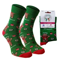 Skarpetki męskie - Skarpetki Męskie Świąteczne Piernik Polski Producent Dorasocks 44-46 - miniaturka - grafika 1