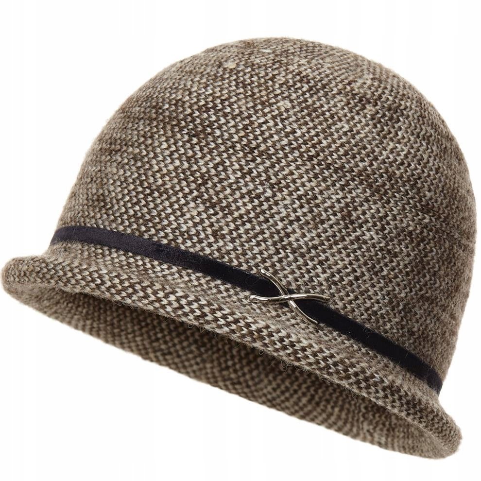 Kapelusz damski ELISABETTA Brąz/beż pepitka