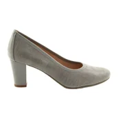 Czółenka - Arka czółenka damskie skórzane elastyczna podeszwa 5137 szare - miniaturka - grafika 1