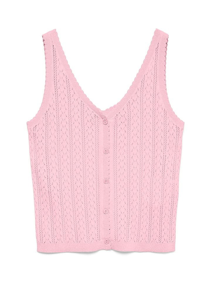 Vero Moda Top dzianinowy w kolorze jasnoróżowym