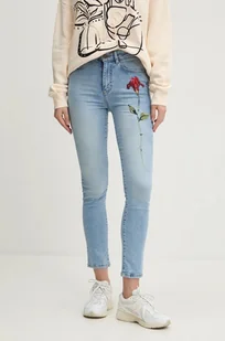 Desigual jeansy AINA damskie kolor niebieski 24WWDD19 - Spodnie damskie - miniaturka - grafika 1