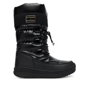 Buty dla dziewczynek - Śniegowce Tommy Hilfiger T3A6-34053-1474999 Czarny - miniaturka - grafika 1