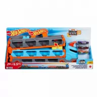 Samochody i pojazdy dla dzieci - Hot Wheels Ciężarówka Wyścigowy transporter 2w1 Mattel - miniaturka - grafika 1