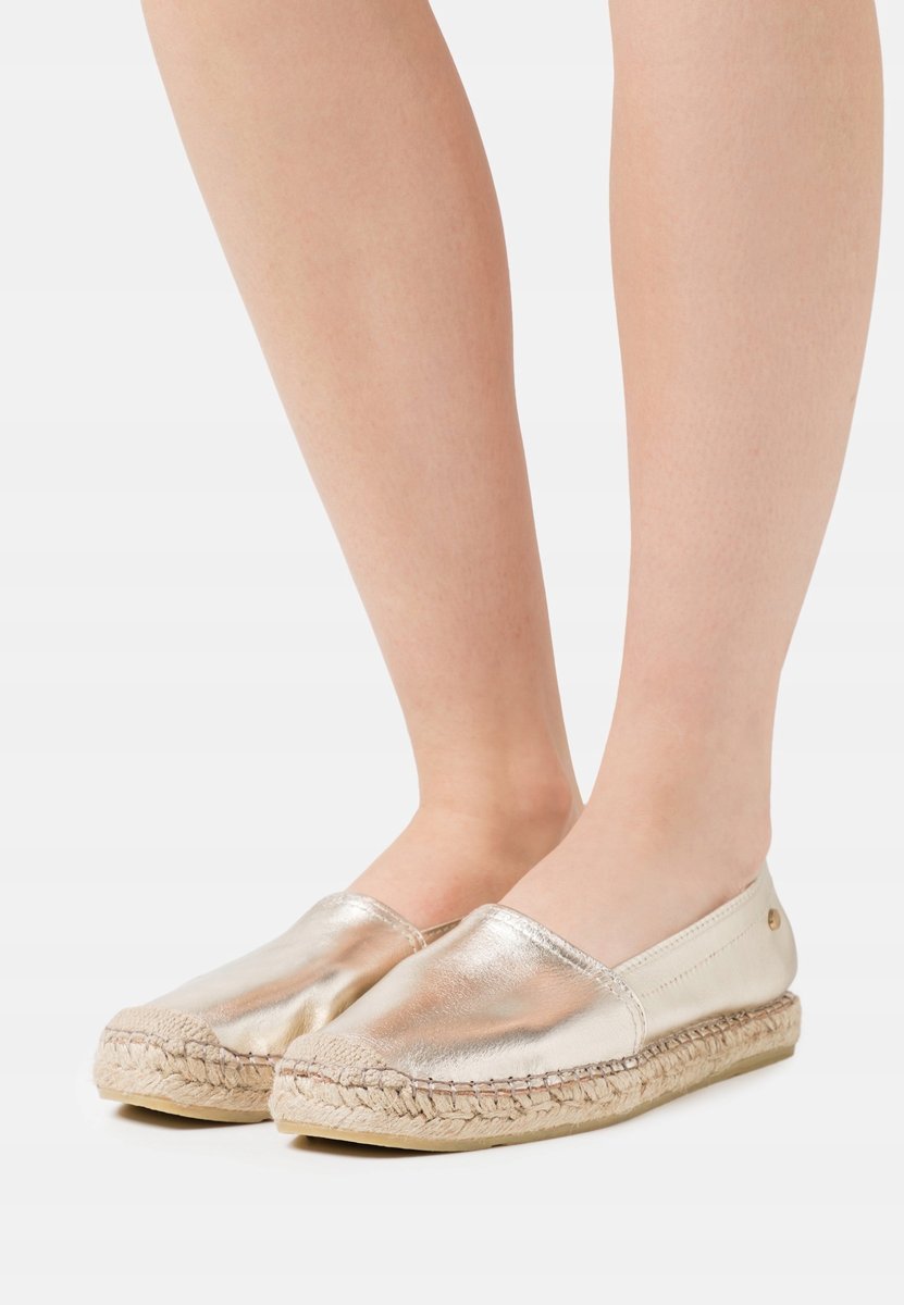 FRED DE LA BRETONIERE ESPADRYLE DAMSKIE ZŁOTE WSUWANE SKÓRZANE 39 14CA