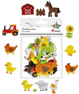 Zabawki kreatywne - Naklejki piankowe zwierzęta gospodarskie mix 20szt - miniaturka - grafika 1