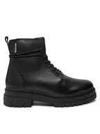 Botki męskie - Tommy Hilfiger Kozaki Th Chunky Tl Lace Up Boot FM0FM05270 Czarny - miniaturka - grafika 1