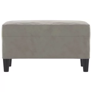 Lumarko Ławka, jasnoszara, 70x35x41 cm, tapicerowana aksamitem - Ławki do przedpokoju - miniaturka - grafika 4