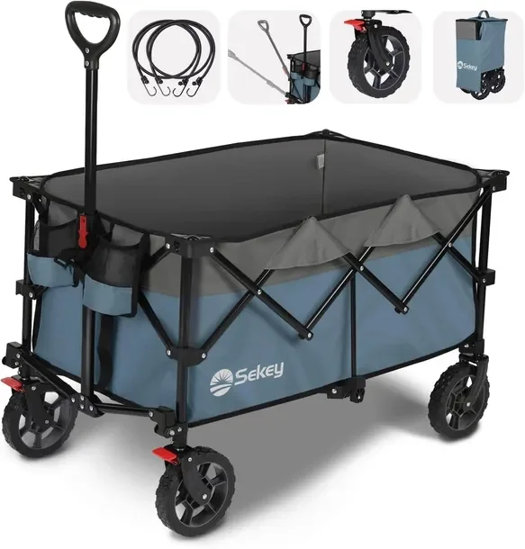 Wózek Ogrodowy Transportowy Składany Sekey FW41 200L 150kg Duża Pojemność