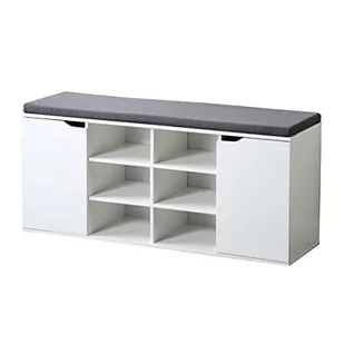 KESPER Szafka na buty z poduszką do siedzenia, 15918 13, biała, szer. 103 wys. 48 gł. 30,5 cm - Moda i Uroda OUTLET - miniaturka - grafika 1