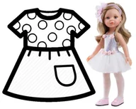 Akcesoria dla lalek - PAOLA REINA Ubranko dla lalek 32 cm 54447 - miniaturka - grafika 1