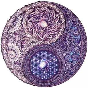 Nadrzędne przeciwieństwa Unidragon drewniane puzzle 700 el. - Puzzle - miniaturka - grafika 1