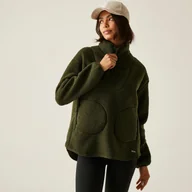 Bluzy damskie - Regatta Polar damski z suwakiem 1/2 Frankie Borg Zielony, Rozmiar: 46 - miniaturka - grafika 1