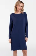 Piżamy damskie - Koszula nocna damska granatowa z długim rękawem Akord, Kolor granatowy, Rozmiar S, Italian Fashion - Primodo.com - miniaturka - grafika 1