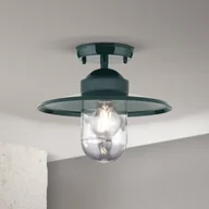 Lampy ogrodowe - ORION Zewnętrzna lampa sufitowa Edward, zielona, Ø 27,5 cm, aluminium/szkło - miniaturka - grafika 1