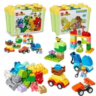 Klocki - Pude��ko w Kszta��cie Klocka z Autami i Ci����ar��wkami 10439 - miniaturka - grafika 1