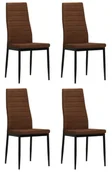 Krzesła - Komplet 4 brązowych nowoczesnych krzeseł tapicerowanych B8-A70 - miniaturka - grafika 1