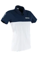 Koszulki i topy damskie - Koszulka Polo Bering Damska Złamany Biały/GranatowyXXL - miniaturka - grafika 1