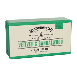 The Scottish Fine Soaps, Men's Grooming Vetiver & Sandalwood, oczyszczające mydło do ciała w kostce, 220 g - Mydła - miniaturka - grafika 1