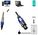 Kable - PRZEWÓD GŁOŚNIKOWY Kabel Duży Jack - Speakon 5m - miniaturka - grafika 1