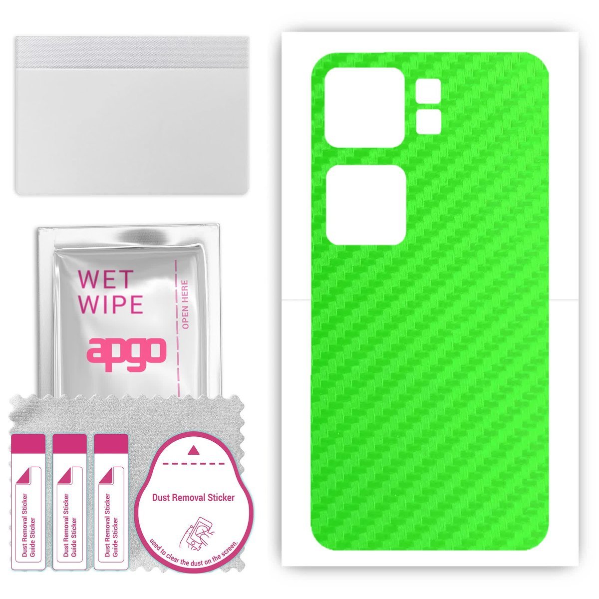 Folia naklejka skórka strukturalna na TYŁ do Vivo iQOO Neo9S Pro+ - Carbon Zielony - apgo SKINS