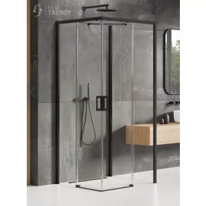 New Trendy K-0996 KABINA PRIME BLACK PROSTOKĄTNA PRZY$175CIENNA L 90x70x200 CZYSTE 6mm ACTIVE SHIELD - Kabiny prysznicowe - miniaturka - grafika 1