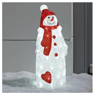 Figurka LED bałwan Święty Mikołaj 60 cm ozdoby świąteczne na zewnątrz - Ozdoby bożonarodzeniowe - miniaturka - grafika 1