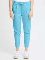 Spodnie damskie - ICHI Spodnie materiałowe 20104757 Niebieski Slim Fit - miniaturka - grafika 1
