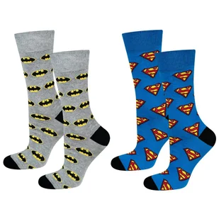 Zestaw 2x Skarpetki męskie SOXO GOOD STUFF Batman Superman DC Comics - Skarpetki męskie - miniaturka - grafika 1