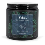 Świece - Świeca zapachowa sojowa CBD w szkle Vibe Coco and Cannabis Candle Brothers 350 g - miniaturka - grafika 1
