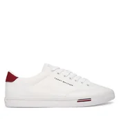 Trampki męskie - Tenisówki Tommy Hilfiger Vulc Core Rwb Long FM0FM05813 Biały - miniaturka - grafika 1