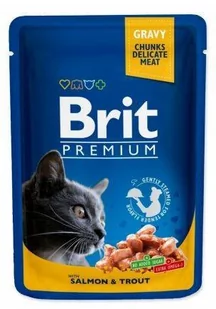 Brit Cat ŁOSOŚ i PSTRĄG 100g - Suplementy i witaminy dla kotów - miniaturka - grafika 1