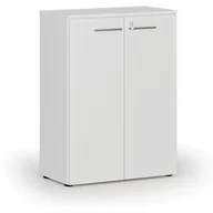 Szafy biurowe - Szafa biurowa z drzwiami PRIMO WHITE, 1087 x 800 x 420 mm, biały - miniaturka - grafika 1