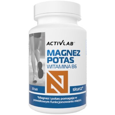 Kompleks witamin i minerałów ACTIVLAB Magnez + Potas + Witamina B6 (30 tabletek)