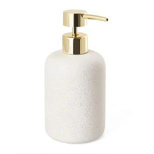 Dozownik mydła Bonita kamionka biały - Mydelniczki i dozowniki mydła - miniaturka - grafika 1