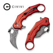 Noże - Nóż składany karambit Civivi Incisor II Red Aluminium, Stonewashed Damascus (C16016B-DS1) - miniaturka - grafika 1
