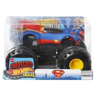 Hot Wheels Monster Trucks Oversized Duży Pojazd Samochodzik 1:24 Superman 3+ - Samochody i pojazdy dla dzieci - miniaturka - grafika 1