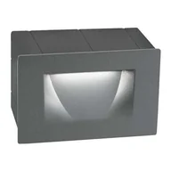 Oprawy, klosze i abażury - Lucide Wpust LAMPA ścienna KRYPTON 726401 schodowa OPRAWA prostokątna LED 3W 3000K zewnętrzna do zabudowy IP54 ciemnoszara __code-43683 - miniaturka - grafika 1