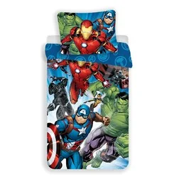 Jerry Fabrics Pościel bawełniana 140x200 Avengers 8636 poszewka 70x90 - Pościel dla dzieci - miniaturka - grafika 1
