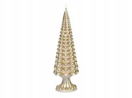 Świece - Świeca choinka dekoracyjna (decor tree), perłowo-złota , zwykła HIT Świąt - miniaturka - grafika 1
